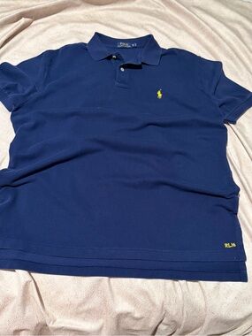 Polo by Ralph Lauren Navy Polo with Yellow Pony